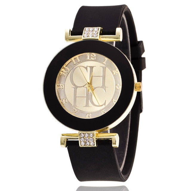 Watch Marca de Lujo CH Mujeres Traje Casual Reloj de Cuarzo Moda Oro  Completo Acero Cristal Oso Dama Reloj Digital Reloj : Amazon.es: Moda
